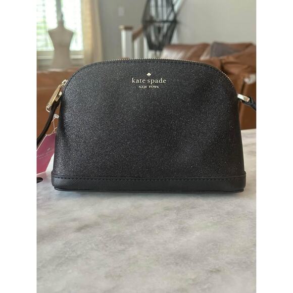 Kate Spade Tinsel Small Dome Crossbody In Black New With Tags - Picture 1 of 7